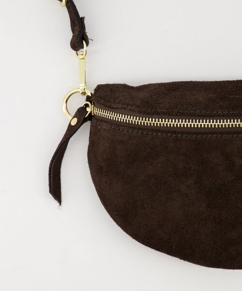Zoey Large - Bags - Suede - Dark brown - 67