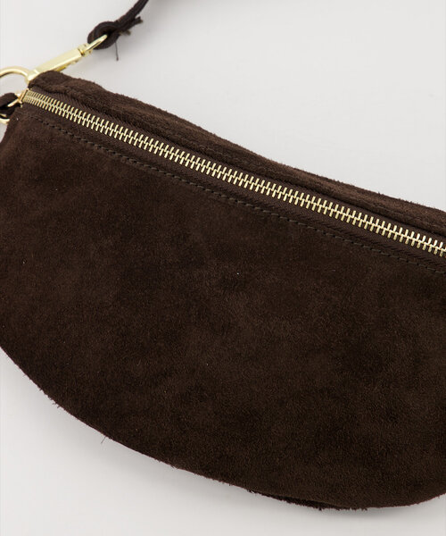 Zoey Large - Bags - Suede - Dark brown - 67