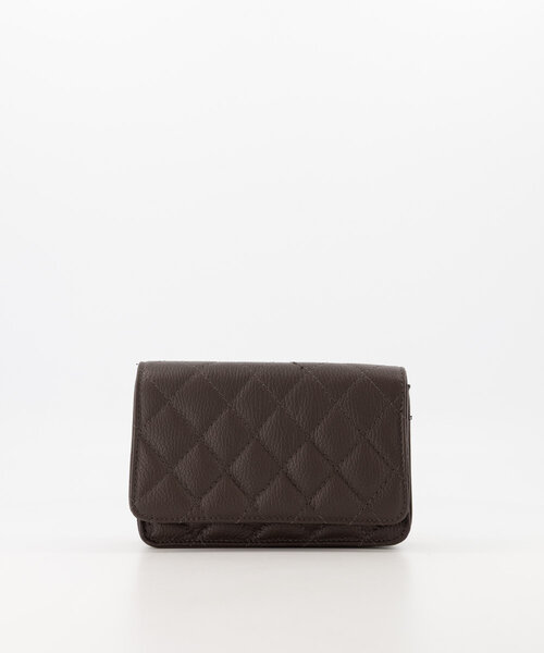 Jamy - Classic Grain - Crossbody tassen - Donkerbruin - T1106 - Goudkleurig