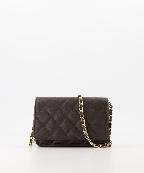 Jamy - Classic Grain - Crossbody tassen - Donkerbruin - T1106 - Goudkleurig