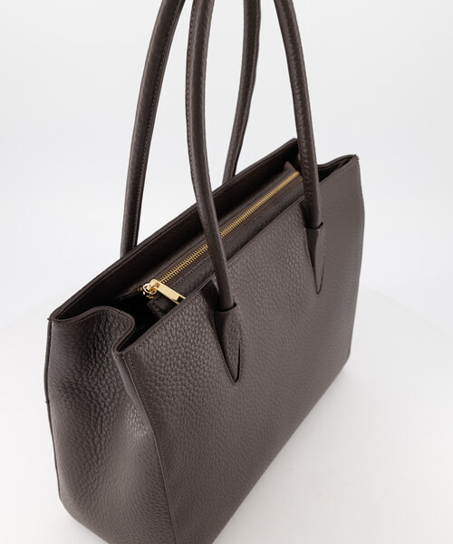 Caitlyn - Large Grain - Hand bags - Dark Brown - T1106 - Gold