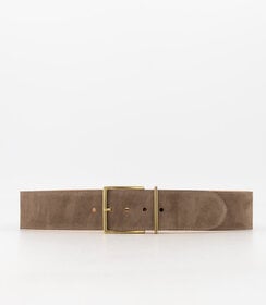Nova - Suede - Riemen met gesp - Taupe - 46 - Goudkleurig