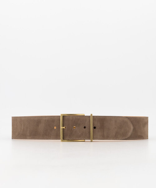Nova - Suede - Belts with buckles - Taupe - 46 - Gold