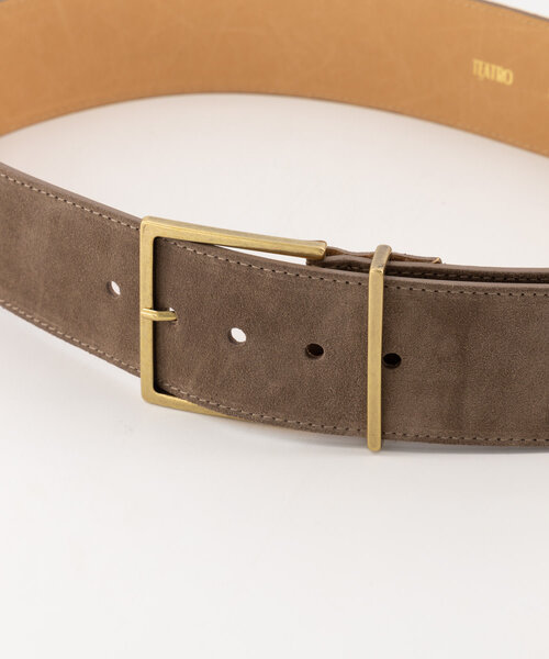 Nova - Suede - Belts with buckles - Taupe - 46 - Gold