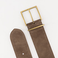 Nova - Suede - Riemen met gesp - Taupe - 46 - Goudkleurig