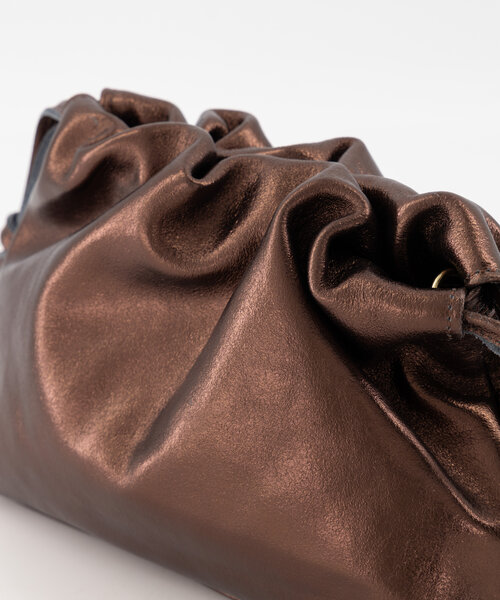 Arela - Sauvage Metallic - Crossbody bags - Dark Brown - SL550 - Gold