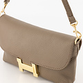 Hilary - Classic Grain - Clutch - Taupe - D40 - Goudkleurig