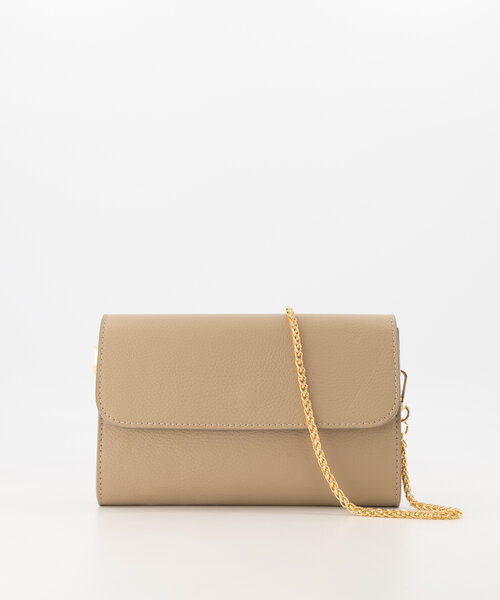 Valencia - Classic Grain - Clutch - Taupe - D05 - Goudkleurig