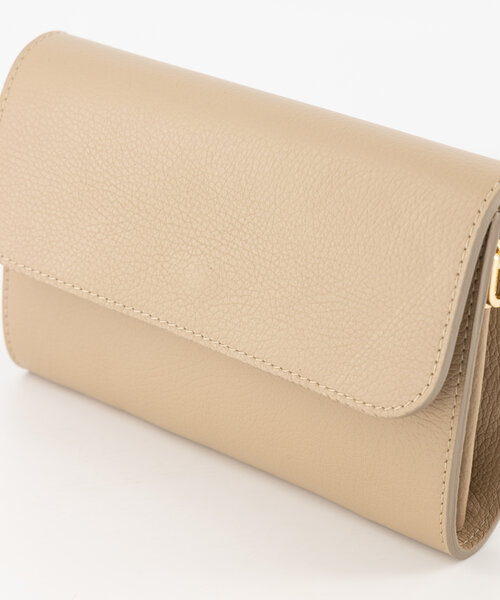 Valencia - Classic Grain - Clutch - Taupe - D05 - Goudkleurig