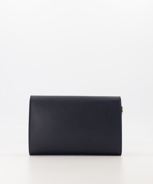 Valencia - Classic Grain - Clutch - Donkerblauw - D26 - Goudkleurig