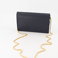 Valencia - Classic Grain - Clutch - Donkerblauw - D26 - Goudkleurig