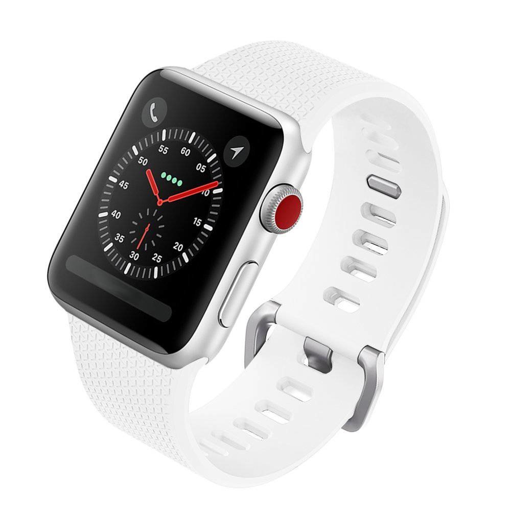 Colorfone Silicon Bandje 38 MM voor Apple Watch Wit - Casetofit