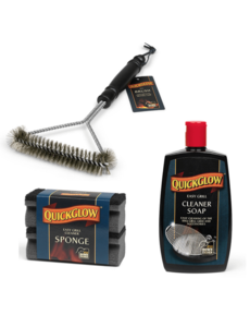  Quick Glow BBQ cleanerset : BBQ Borstel + BBQ Grill Sponzen(2) + Easy Grill Cleaner Soap (500 ml)
