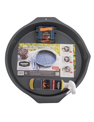 BBQ Schoonmaakset 3: GRILL WASH + BBQ Reiniger Foamspray + Sponzenset
