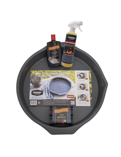 BBQ Schoonmaakset COMPLEET: GRILL WASH +Easy Grill Cleaner Soap +  BBQ Reiniger Foamspray + Sponzenset