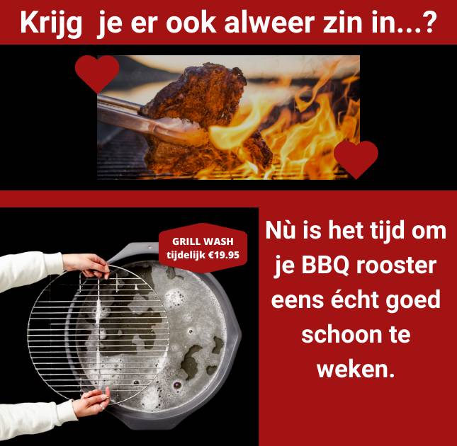 GRILL WASH  IN 3 STAPPEN DE BBQ SCHOONMAKEN by MARBER PRODUCTS