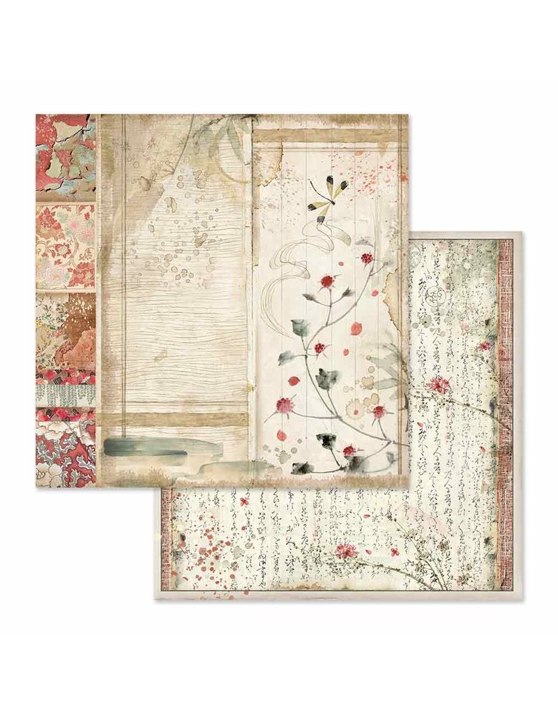 Stamperia Block 10 sheets 30.5x30.5 (12"x12") Double Face Oriental Garden