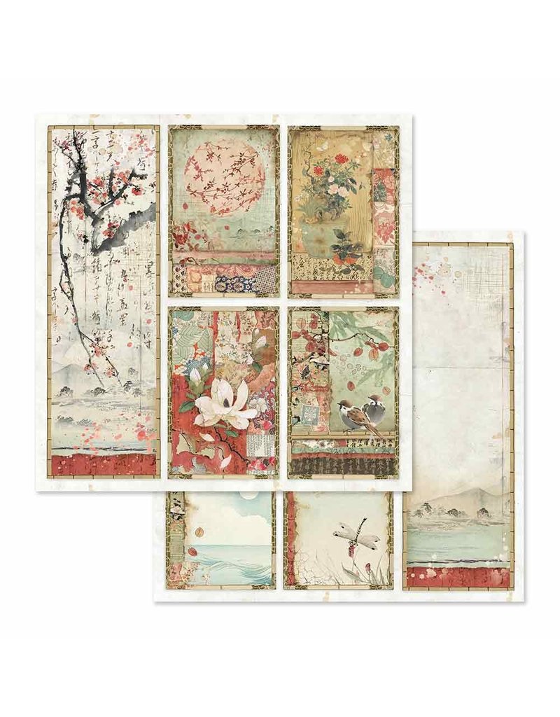 Stamperia Block 10 sheets 30.5x30.5 (12"x12") Double Face Oriental Garden