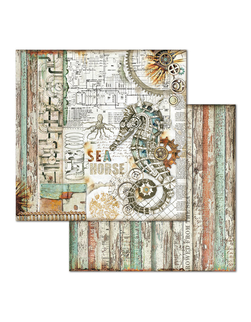 Stamperia Block 10 Papers 30.5x30.5 (12"x12") Double Face Sea World