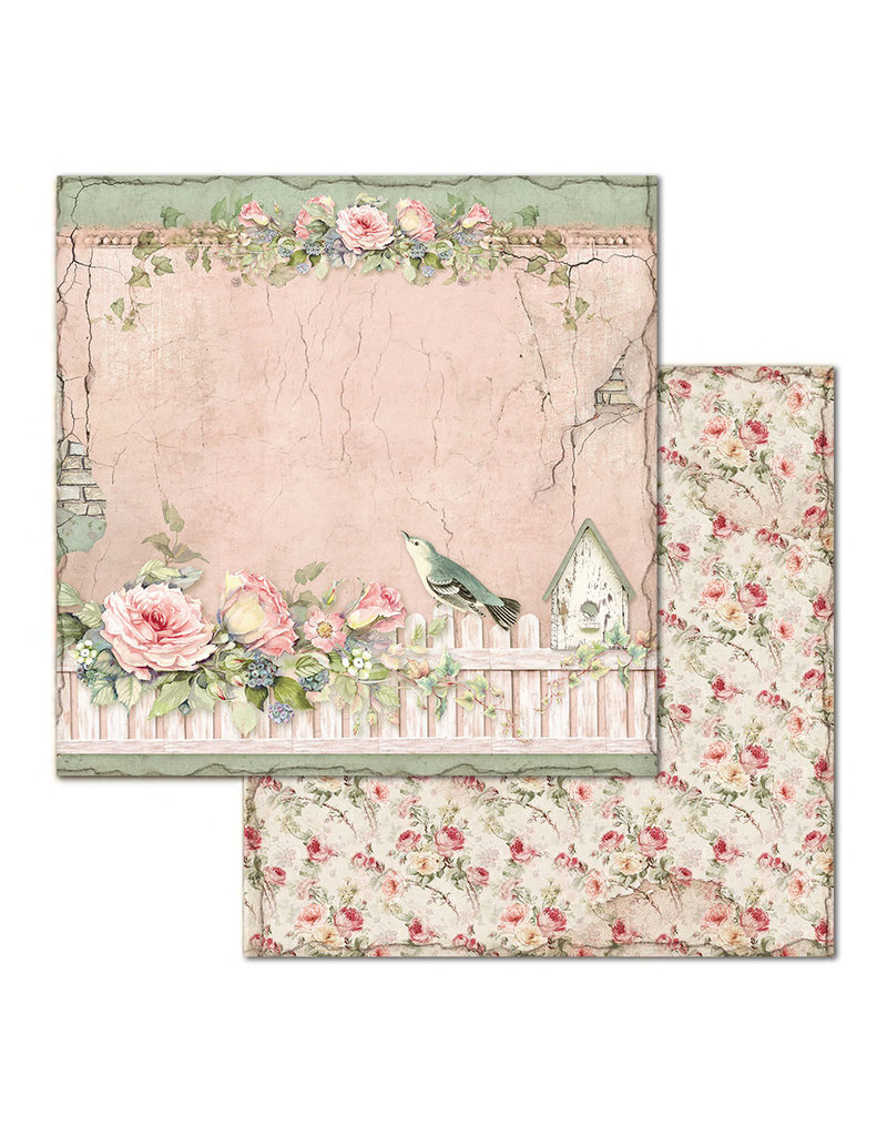 Stamperia Block 10 Papers 30.5x30.5 (12"x12") Double Face House of Roses