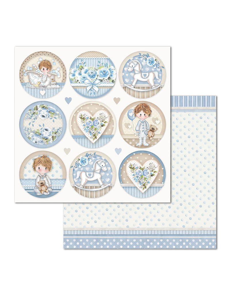 Stamperia Block 10 Papers 30.5x30.5 (12"x12") Double Face Little Boy