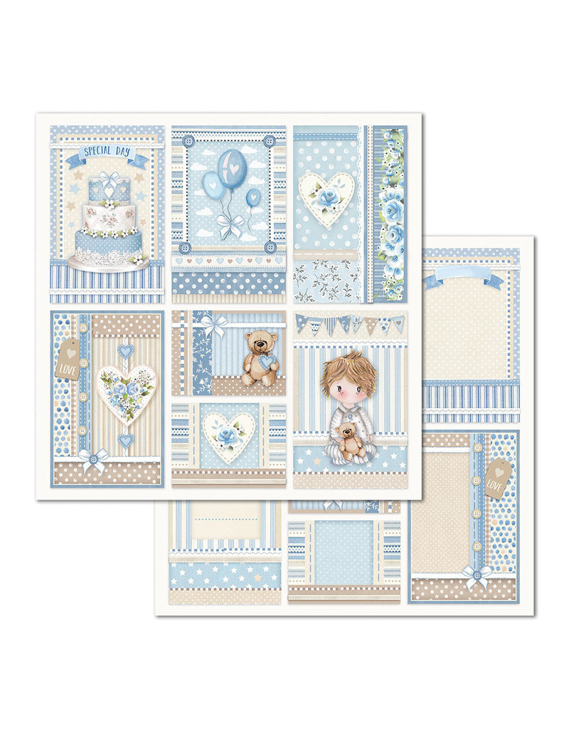 Stamperia Block 10 Papers 30.5x30.5 (12"x12") Double Face Little Boy