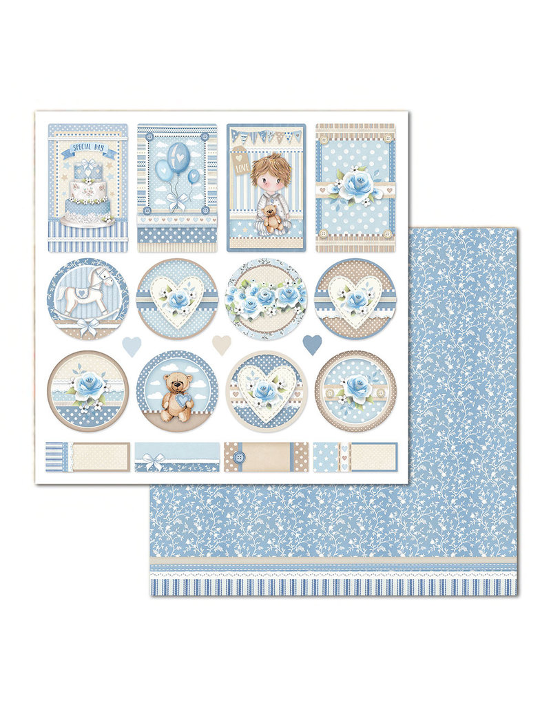 Stamperia Block 10 Papers 30.5x30.5 (12"x12") Double Face Little Boy