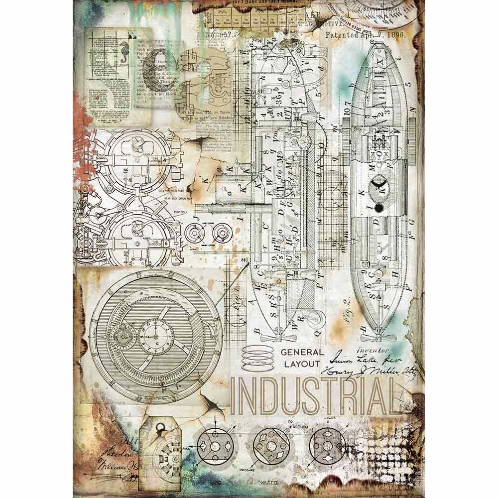 Stamperia A4 Rice paper packed Sea World industrial