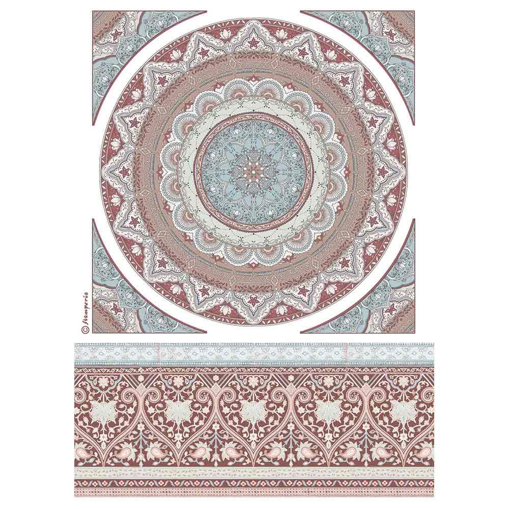Stamperia A4 Rice paper packed Mandala lace