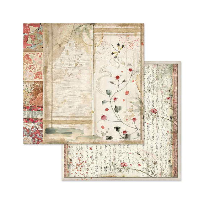 Stamperia Papierblok 20,3×20,3 cm - 10 vellen -Dubbelzijdig Oriental Garden