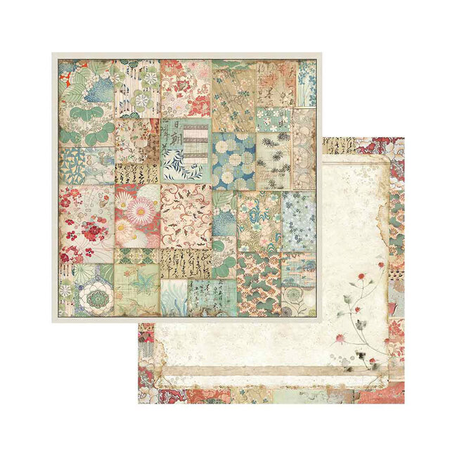 Stamperia Papierblok 20,3×20,3 cm - 10 vellen -Dubbelzijdig Oriental Garden