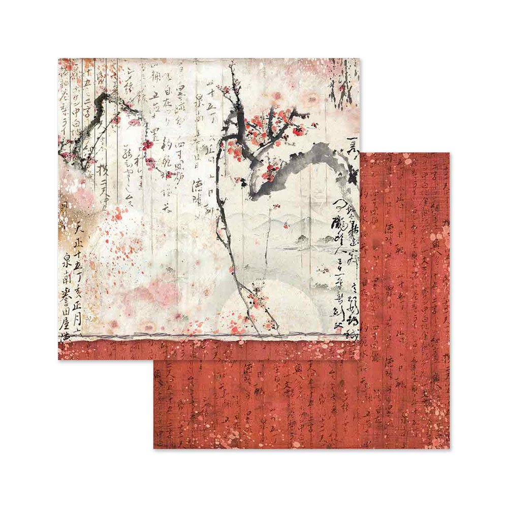 Stamperia Papierblok 20,3×20,3 cm - 10 vellen -Dubbelzijdig Oriental Garden