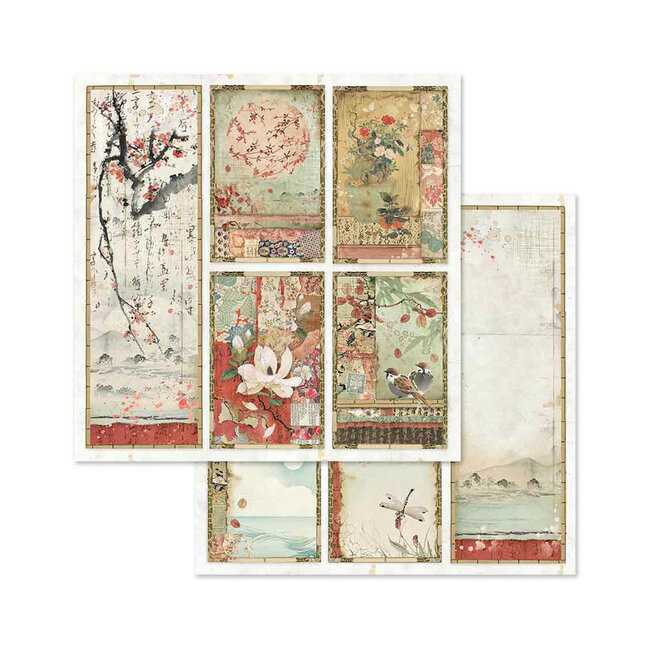 Stamperia Papierblok 20,3×20,3 cm - 10 vellen -Dubbelzijdig Oriental Garden