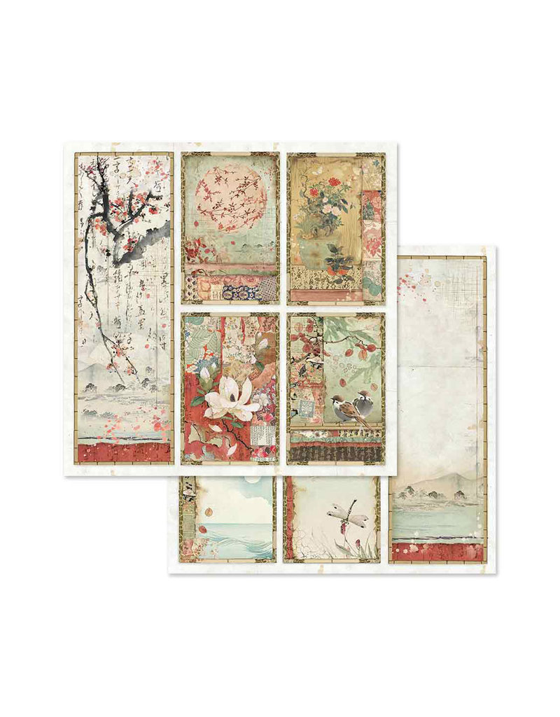 Stamperia Block 10 sheets 20.3X20.3 (8"X8") Double Face Oriental Garden