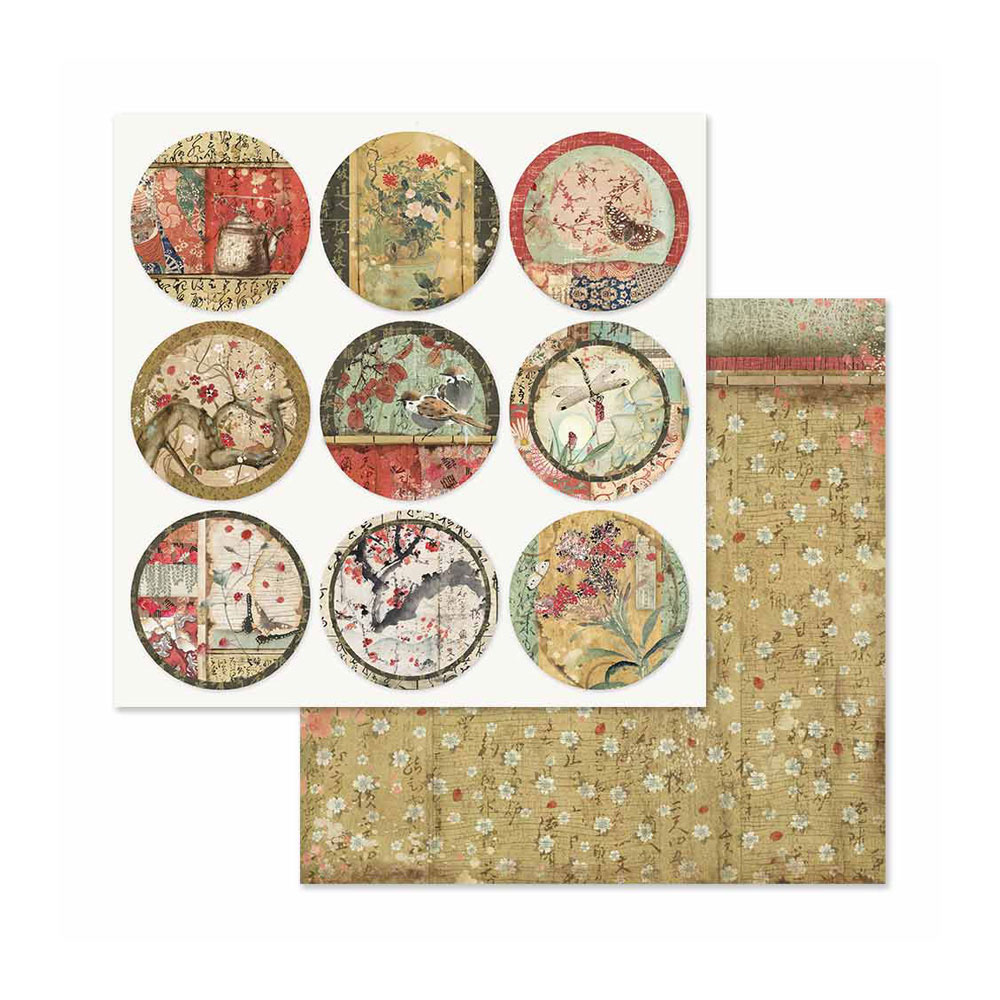 Stamperia Papierblok 20,3×20,3 cm - 10 vellen -Dubbelzijdig Oriental Garden