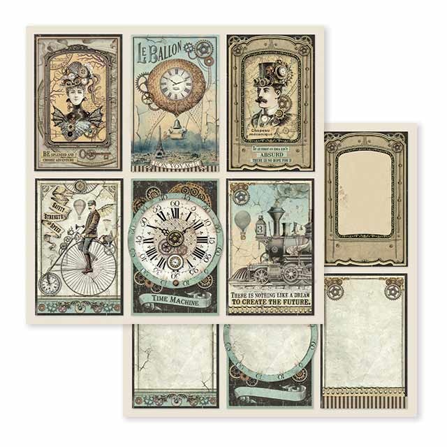 Stamperia Double Face Paper Voyages Fantastiques cards