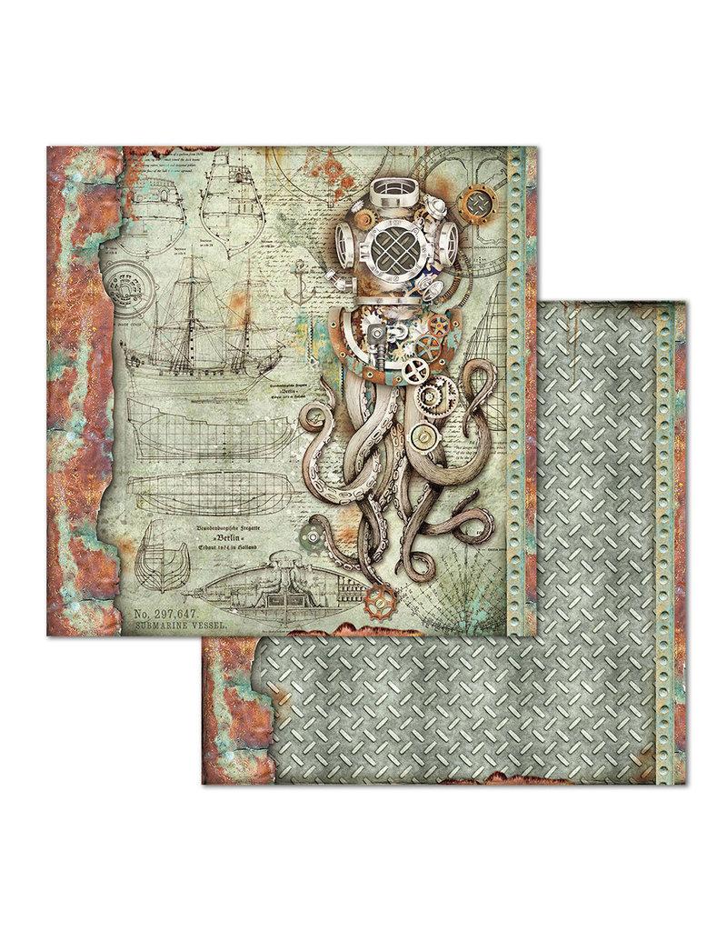 Stamperia Double Face Paper Sea World octopus