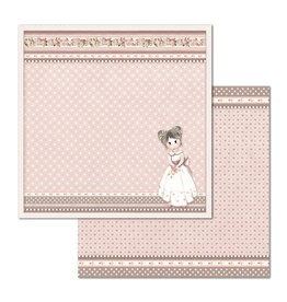 Stamperia Double Face Paper Little Girl little hearts