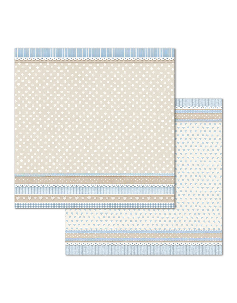 Stamperia Double Face Paper Little Boy Texture pois