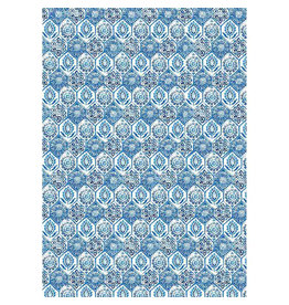 Stamperia A3 Rice paper packed Blue tile