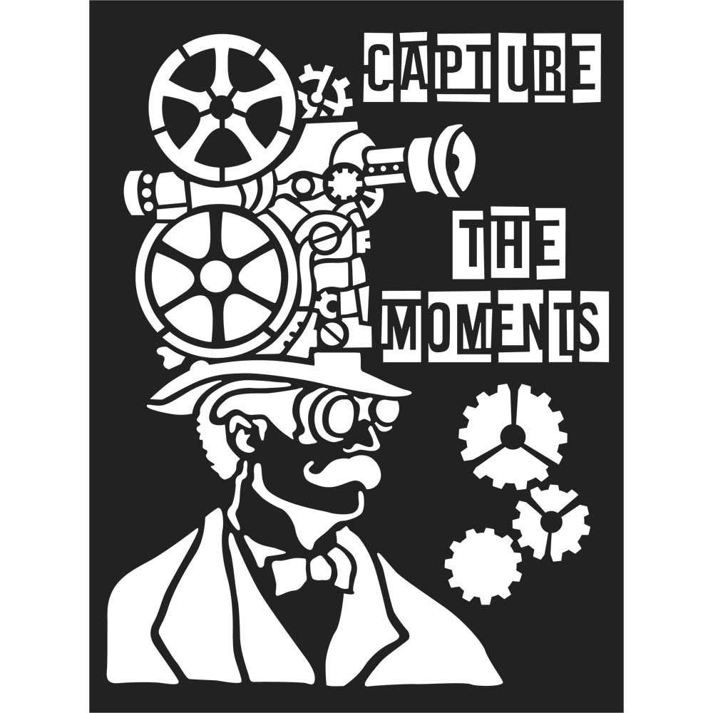 Stamperia Thick stencil cm. 15x20 Capture the moment