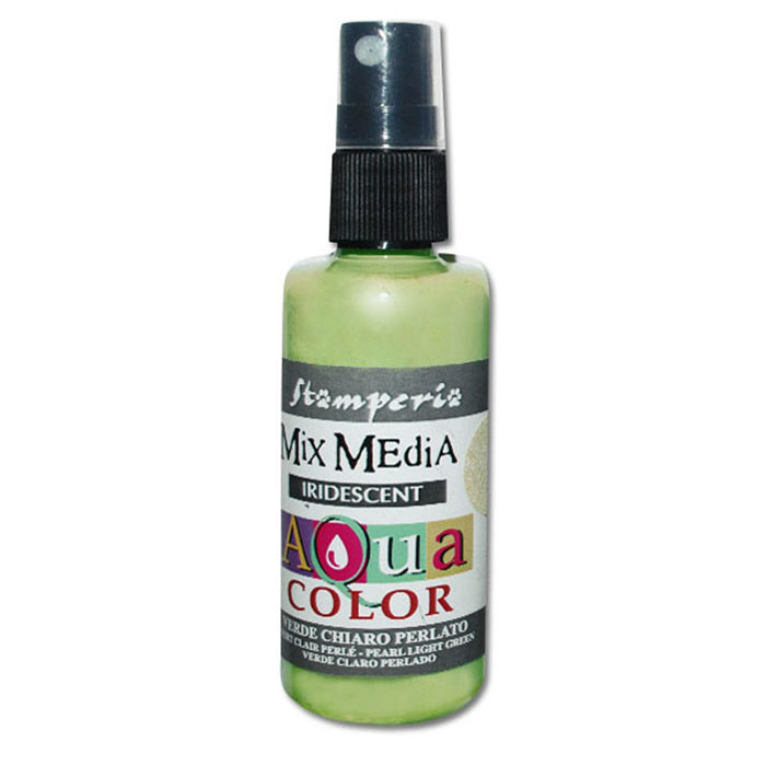 Stamperia 314 Aquacolor spray 60ml. - Iridescent light green