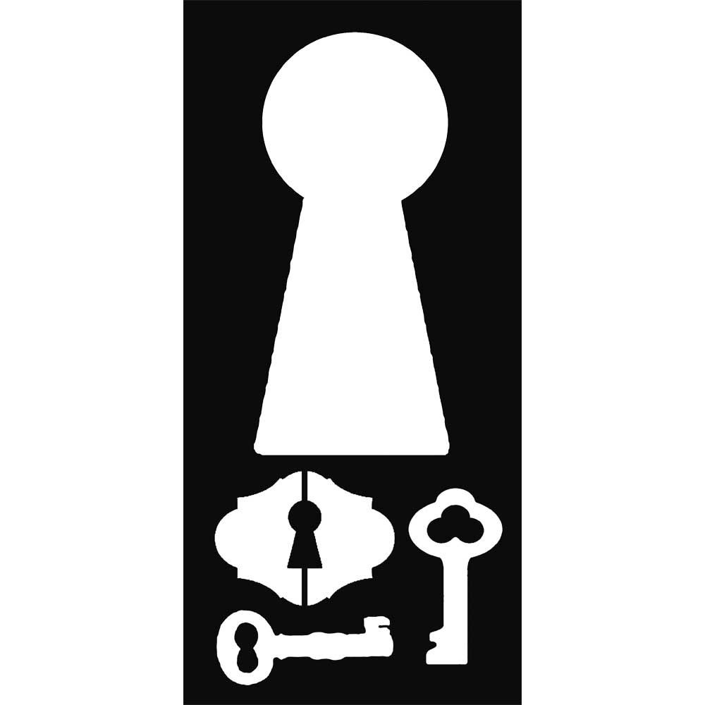Stamperia Thick stencil 12x25 cm Locks and keys