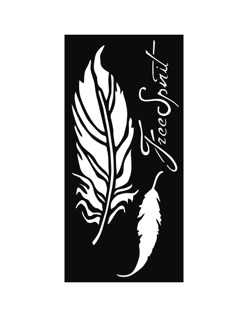 Stamperia Thick stencil cm. 12x25 Feathers