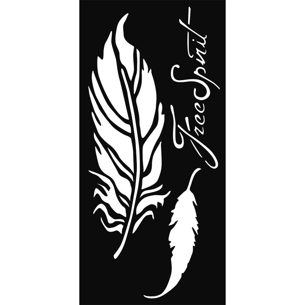 Stamperia Thick stencil cm. 12x25 Feathers