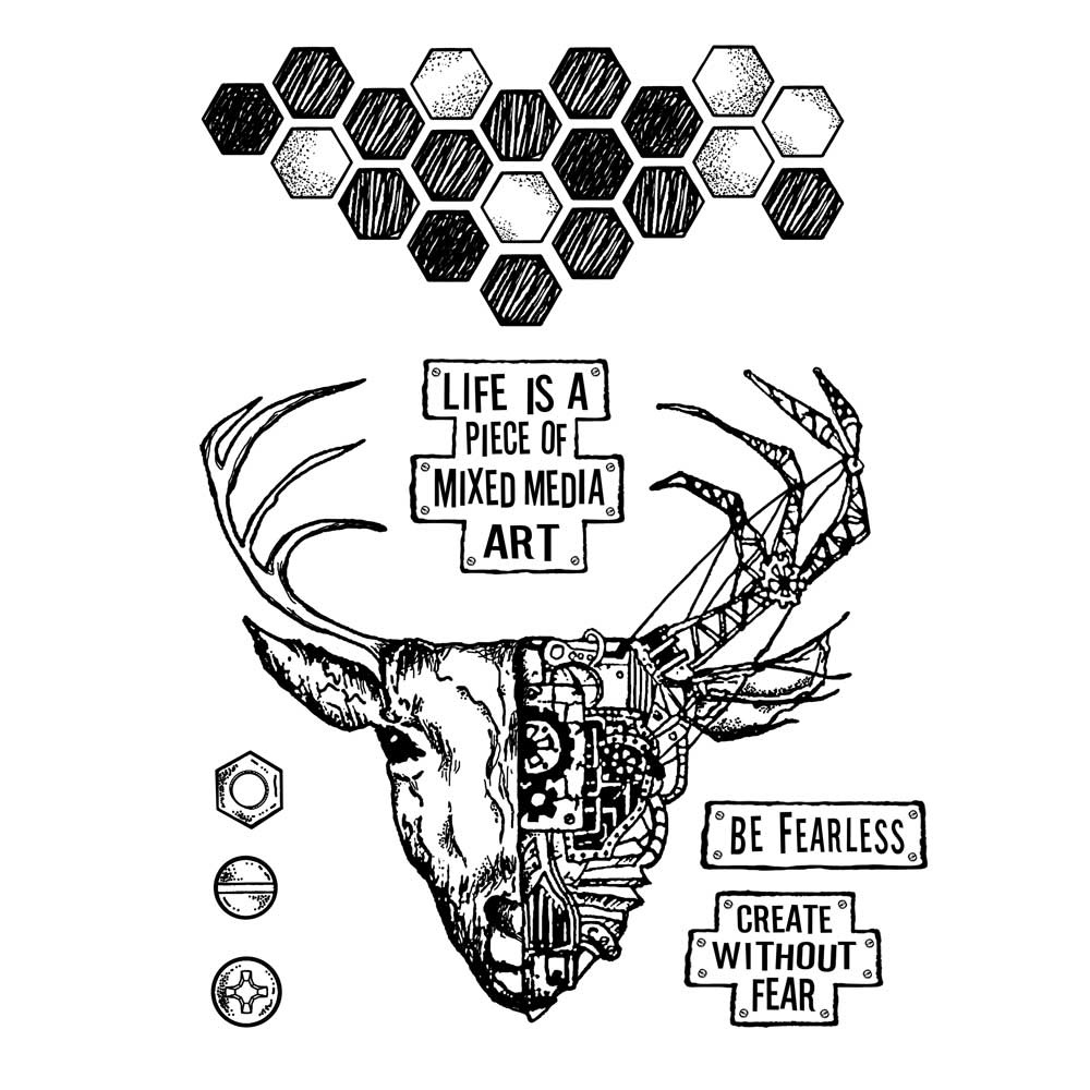 Stamperia Mixed Media Stamp cm. 15x20 - Mixed Media Art