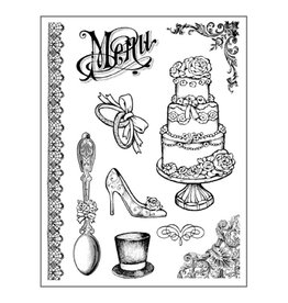 Stamperia HD Natural Rubber Stamp cm. 14x18 Wedding