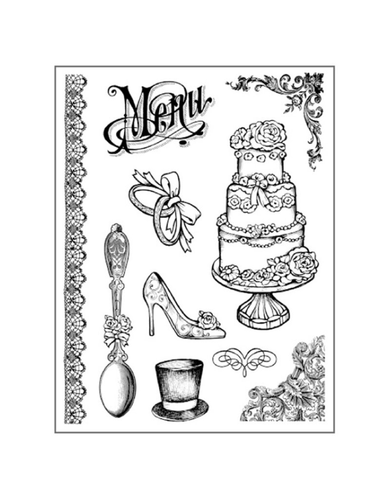 Stamperia HD Natural Rubber Stamp cm. 14x18 Wedding