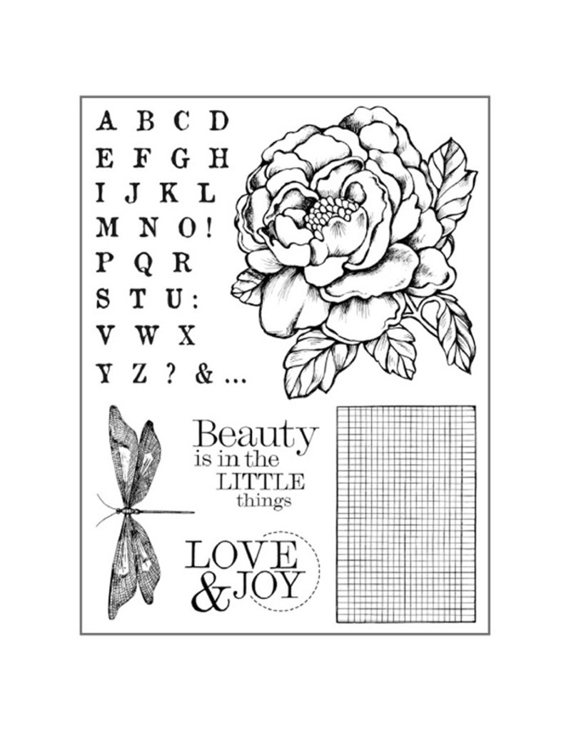 Stamperia HD Natural Rubber Stamp cm.14x18 Peony