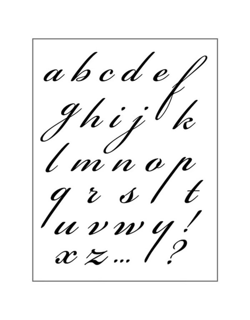 Stamperia HD Natural Rubber Stamp cm 14x18 Italic Alphabet